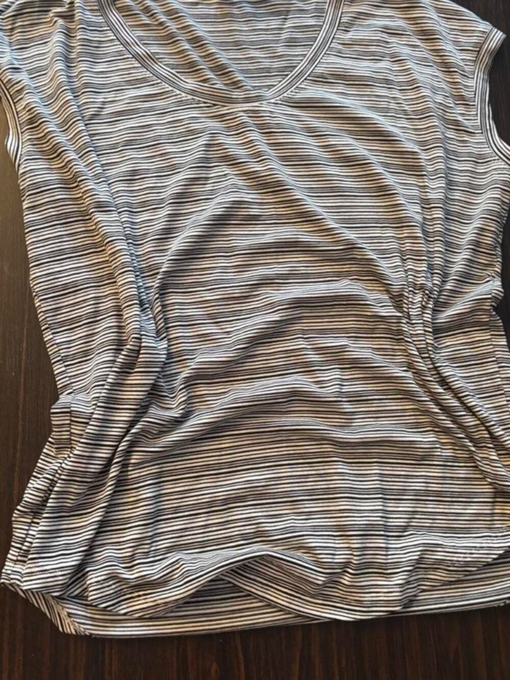 Athleta Stratus Breezy Striped Tee Size M
